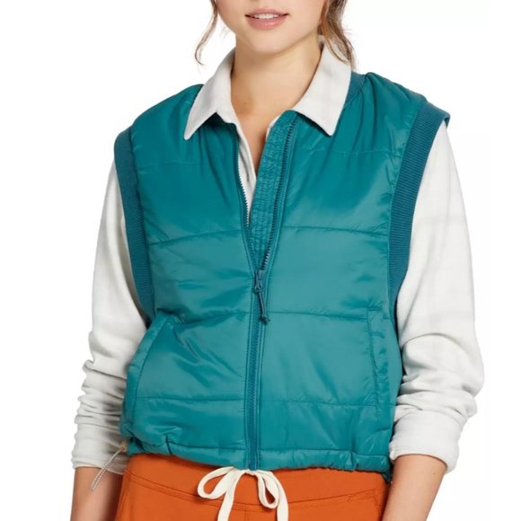 Alpine Design Women's‎ Shortie EcoTrail Quilted Vest Teal XS NWT - Picture 1 of 3